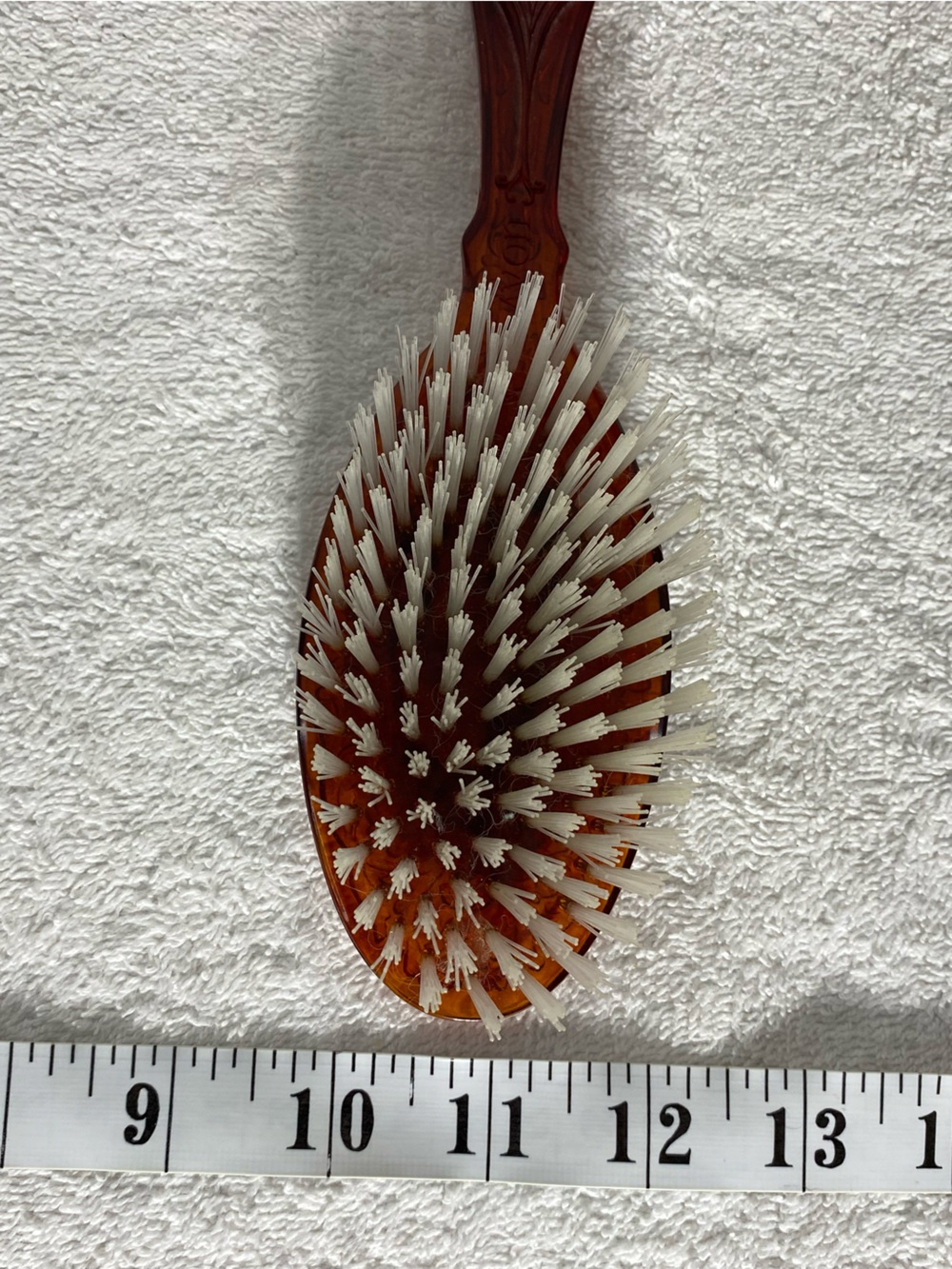 Vintage Avon Cameo Hairbrush W Faux Tortoise Shell Amber Tone Handle Grannycore - Picture 12 of 13